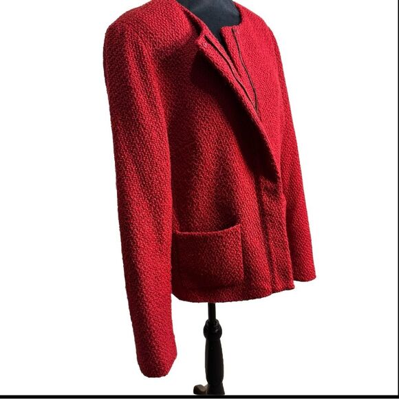 Talbots red tweed jacket size 16 - Picture 4 of 9